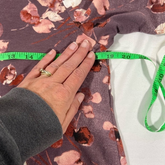 Purejill Women’s Affinity French Terry Floral Midi Shirt Dress Small - Picture 7 of 10